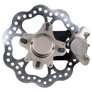 Mustang Fox Body Lightweight Front Drag Brakes 4 Lug (w/ New Aluminum Hub) F1 Caliper - 001-0324-1